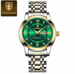 Swiss Quartz Watch with Day-Date Display - Water-Resistant Business & Student Watch