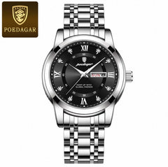 Swiss Quartz Watch with Day-Date Display - Water-Resistant Business & Student Watch